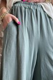 Jo Jo Quirky Hopsack Crop Pant Khaki 